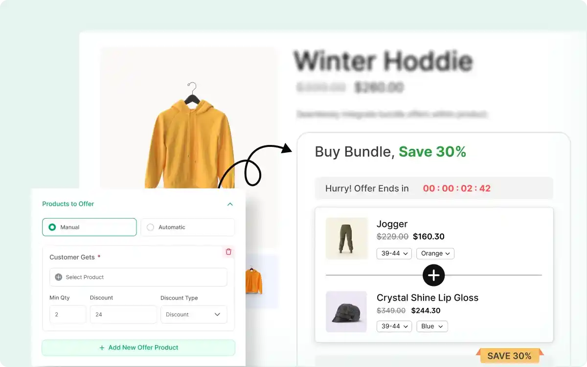 Selecting products to include in a bundle
