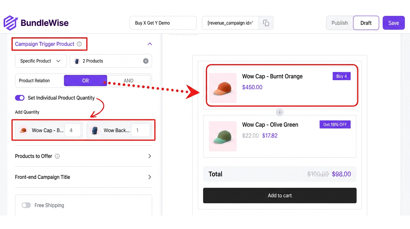 Buy X Get Y — OR Relation Reference