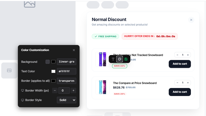 Discount Customization Reference