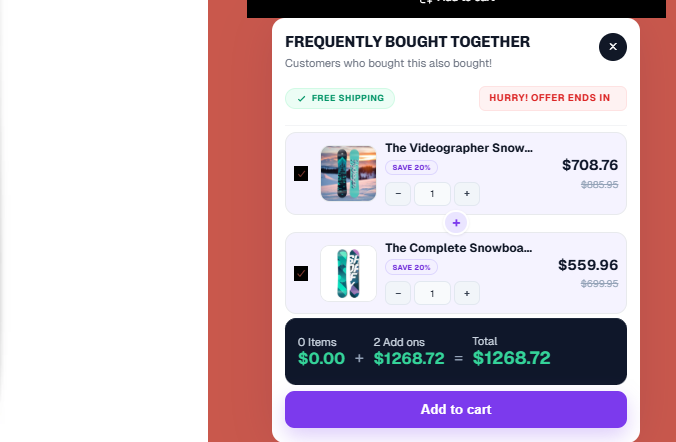 Frequently bought together campaign preview with jacket, sneakers, and hat