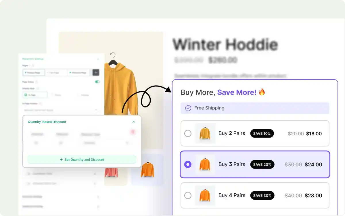 Bulk discount tiers configuration with multiple quantity-based offers