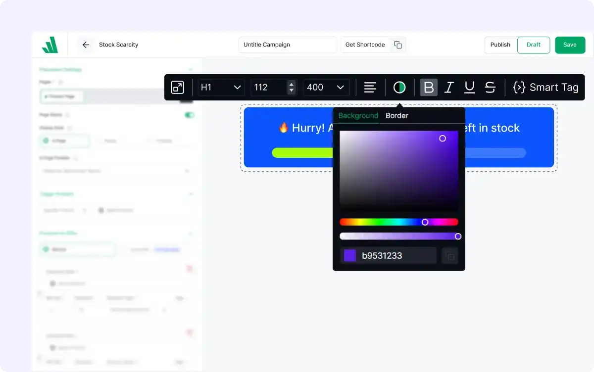 Appearance customization for scarcity messages